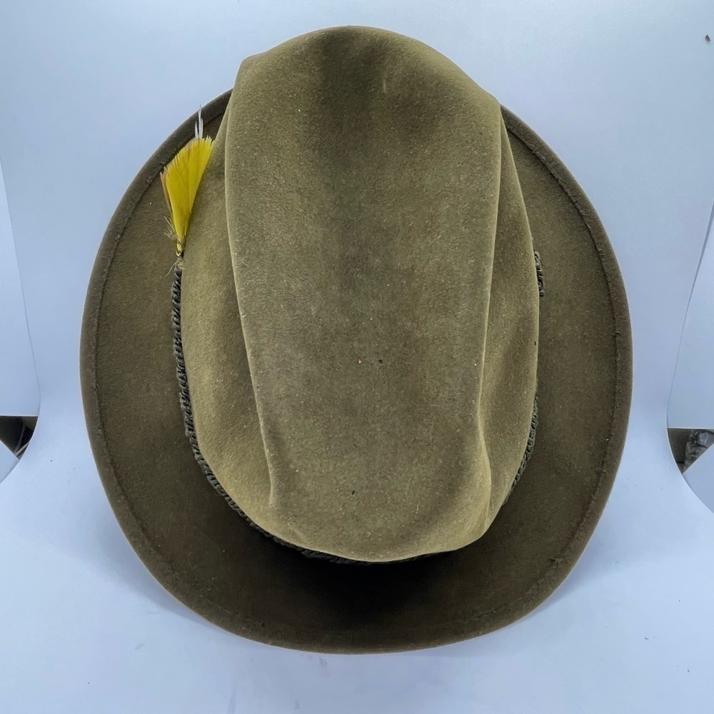 Vintage 1960s Royal STETSON Fedora ~ size 7 ~ Trilby ~ Overwelt Edge' - Picture 11 of 15